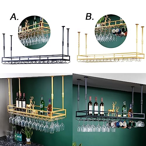 Casier à vin de plafond à grande capacité et hauteur réglable - 7