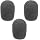 AURAY Foam Windscreens for 1/4" Diameter Microphones (3 Pack, Black)