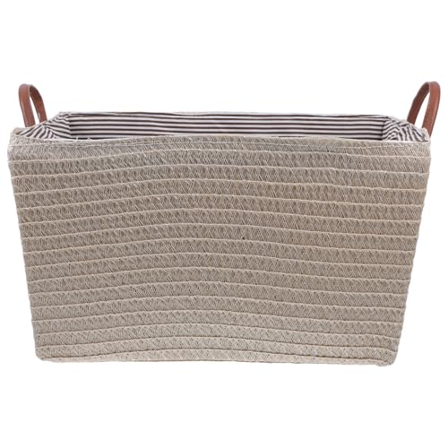Panier tressé beige pliable idéal pour placards et snacks - 2