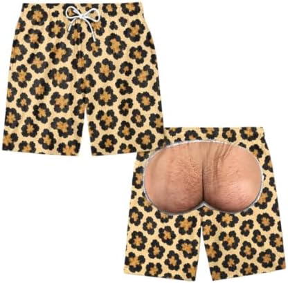 Funny Mens Swim Trunks, 3D Legs Hairy Novelty Swim Prank Shorts — view 2