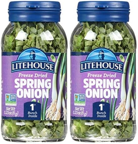Litehouse Freeze Dried Spring Onion - Fresh Spring Onion, 1 Bunch Inside, Fresh Taste, Gluten Free, Keto Friendly, No Refrigeration - 0.23 Ounce, 2-Pack