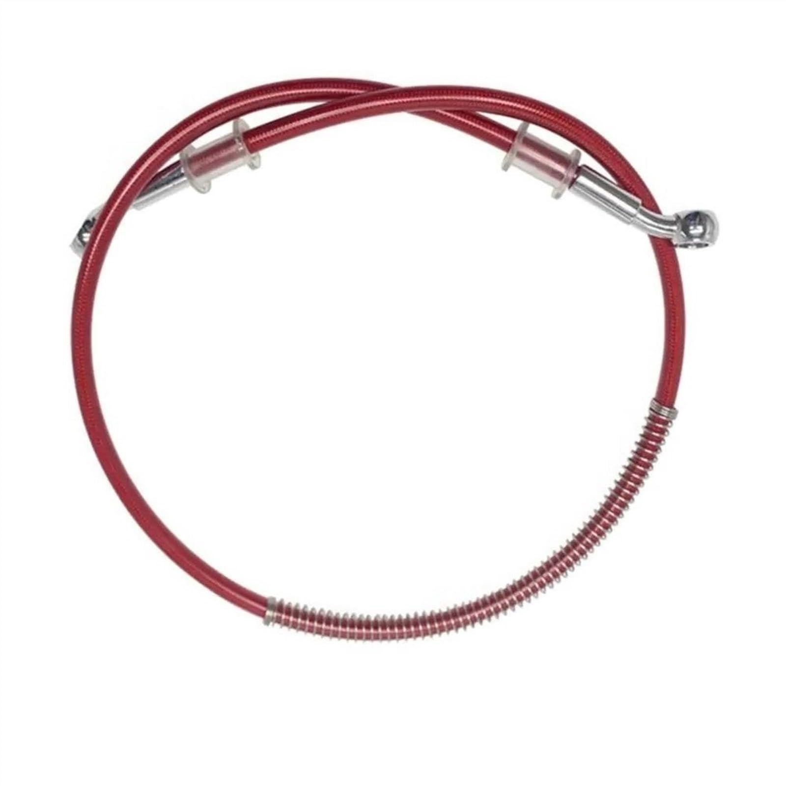 Ksxzw Black- Silver Motorbike Part For Motorbike Universal Motorcycle Braided Brake Hose Line Steel Cable Hydraulic Pipe 200Cm(Black- Silver)