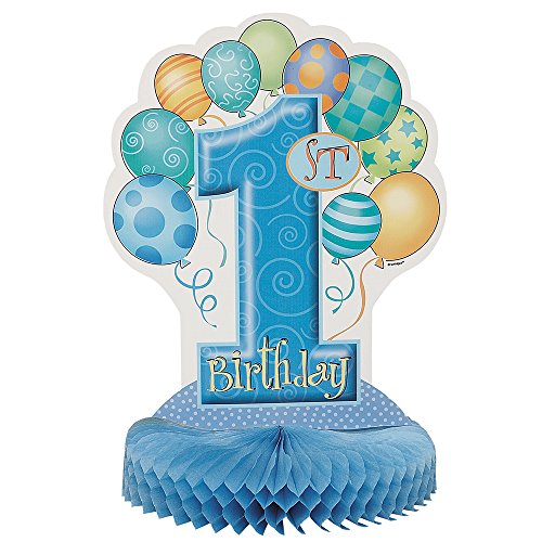 Unique 1st Birthday Balloons Honeycomb Centerpiece, 14