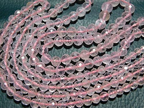 Morganite en perles rondes facettées de 4mm 6mm pour la fabrication de bijoux