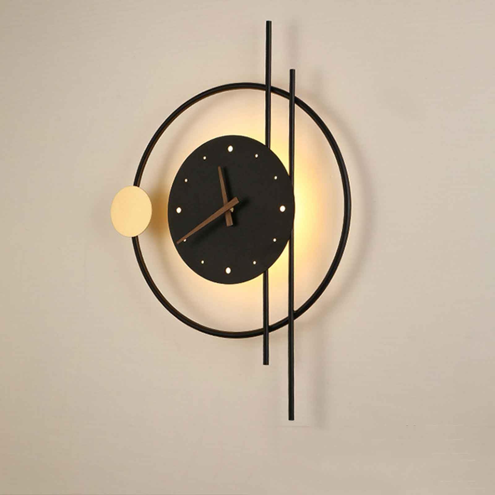 Fond nordique horloge murale murale applique murale décoration intérieure lampe murale LED LED MUR INDOOR LUMIÈRE CRÉATIVE CHOILON CONCEPTION MUR LAMPE MUR POUR LA CHAMBRE POINTER LE POUR 3000K