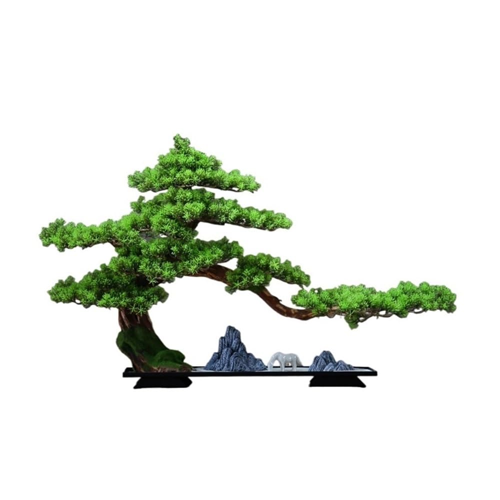 GTHTUHFD Artificial Plants, Large Fake Plant Decoration Living Room Entrance Landscape Artificial Cypress Bonsai Tree Ornaments,Home Decor