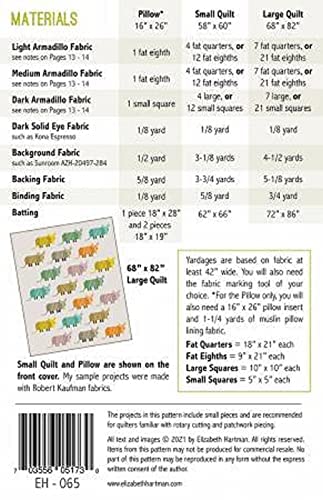 Elizabeth Hartman Armadillos Pattern