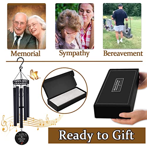 Image of Cardinal Memorial Wind Chimes for Outside,Sympathy Windchime for Loss of Loved One,Sympathy Memorial Gifts in Memory of Mother Father Mom Husband Dad Son,Bereavement Wind Chimes Outdoor Deep Tone