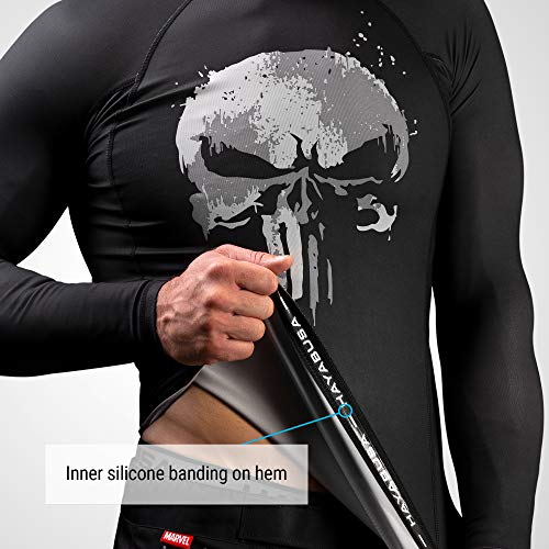 Hayabusa Mens Marvel Hero Elite Long Sleeve Jiu Jitsu Rash Guard2