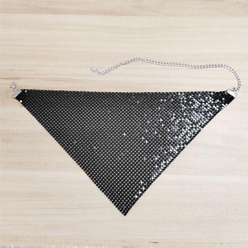 Delicate Neck Triangle Collar For Ladies Model Show Lightweight Collar Wedding Party Anti-Uv Scarf With Shinning Sequins4