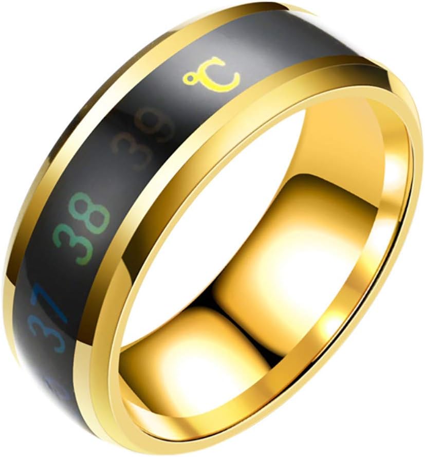Rings for Women, Fashion Intelligent Temperature Couple Ring Temperature Display Ring image 2