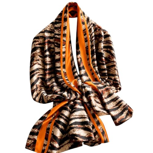 Image of MALINA Women's Polyester Silk Satin Stole Scarf - Soft Lightweight Fashion Wrap, Elegant Floral & Gradient Design, summer stole,Scarf For Women,Premium Stole,Large Size 180x90 cm'