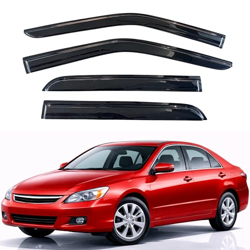 Image of KPY Rain Guards Fit for 2003-2007 Honda Accord, Out-Channel Window Visors Vent Wind Deflectors 4PC, Car Accessories for 03-07 Accord (Sedan Only)
