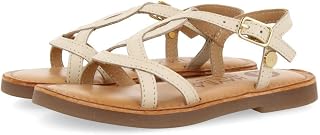 Sandalias de Piel Metalizada en Color Negro para niña Tilly