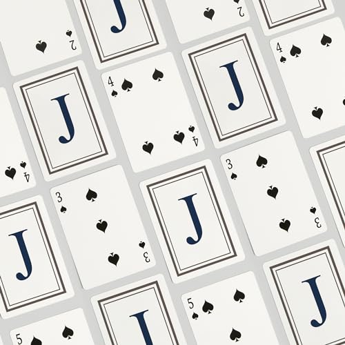 Lantern Press Monogram, Estate, Gray and Blue, 52 cartas de póker miniatura 4