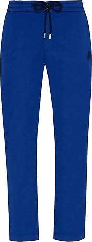 Vilebrequin, Pantalones De Algodón De Color Liso con Cintura EláStica para Hombre