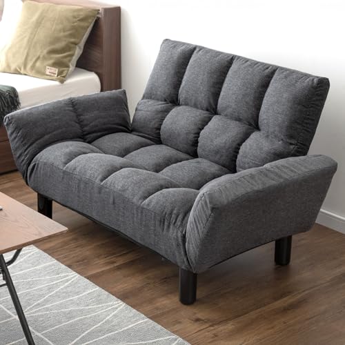 訳あり】ソファ 2人がけ ベッド 黒 ブラック KAN タンスのゲン Amazon