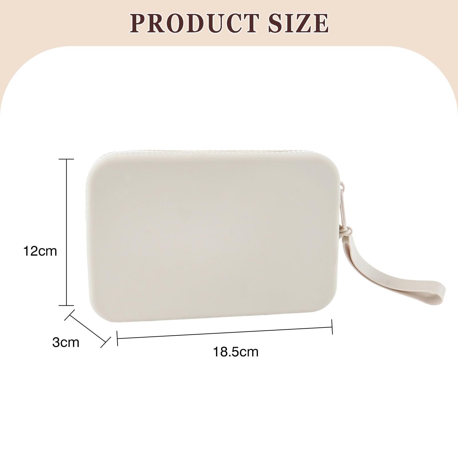 2Pcs Makeup Bag Silicone Cosmetic Bag Large Pouch Portable Travel Toiletry Make up Bags Waterproof Storage for Women Men Grey - Image 2