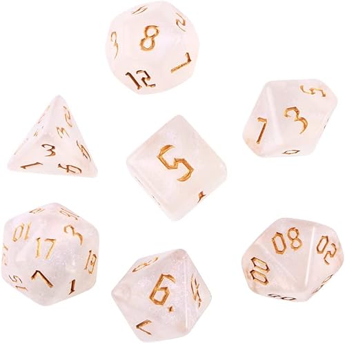 7 dados poliédricos de resina para DND RPG MTG dados poliédricos DND juego de dados de juego poliédricos de dados dados de juguete KTV de regalo disponible en Yaxa Colombia