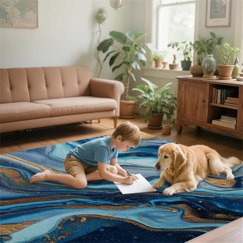 Tapis marbre entree 90x150 cm lavable machine moquette poil ras