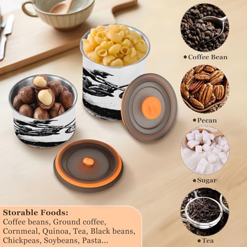 Envase hermético de acero inoxidable para café 900 ml miniatura 5