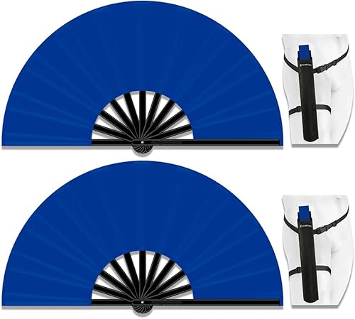 Miniatura 34 de Ventilador de Rave Plegable Grande de 13", Ventiladores de Mano Clack Plegables con Funda para Baile en Línea, Ventilador Boots On The Ground