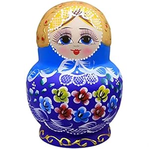 LYLY 10 Stks Russische Nesting Poppen voor Kids Kleurrijke Bloem Matryoshka Matrioskas voor Halloween Kerst Woonkamer…