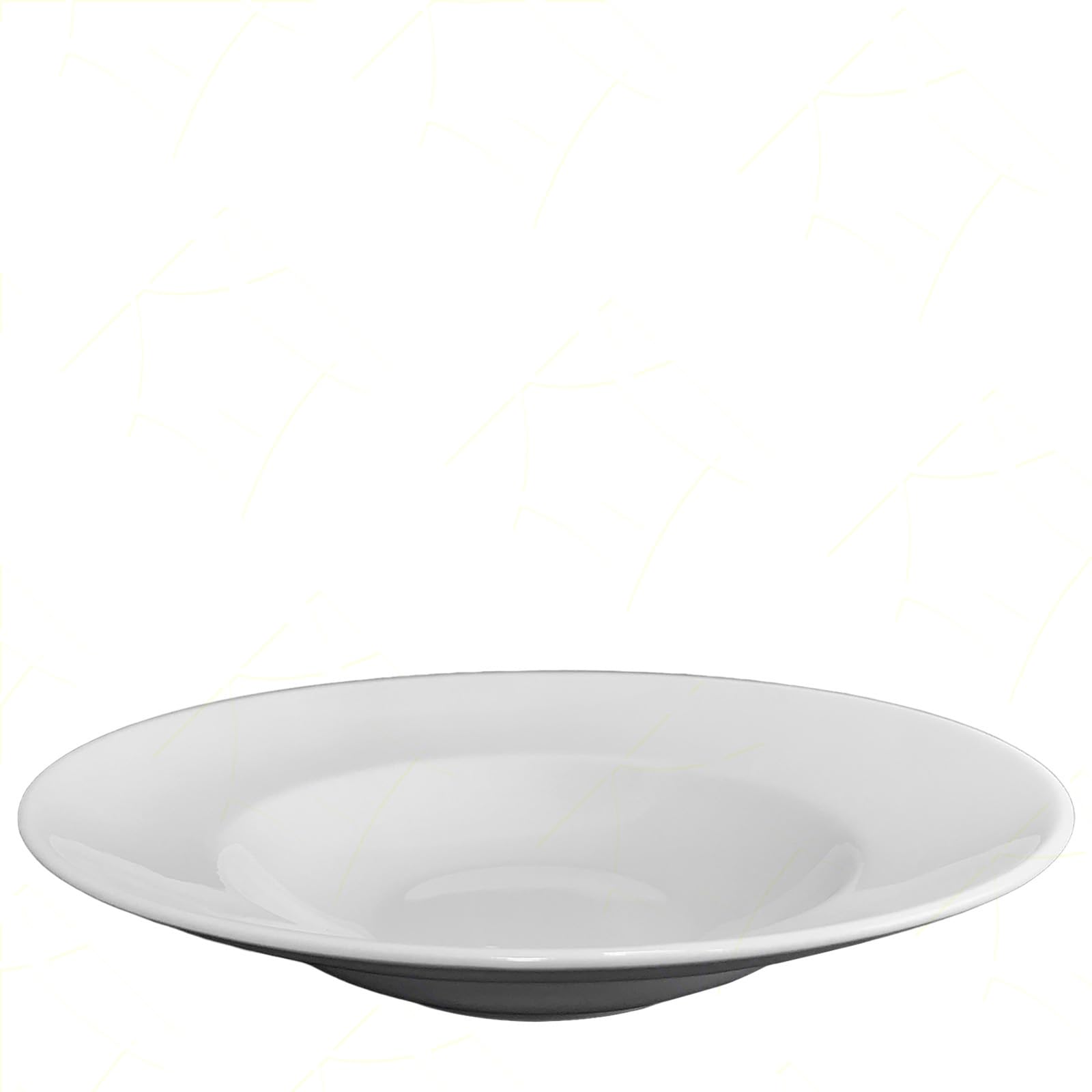 Sicignano | Plato hondo redondo 27 cm porcelana lisa blanca pasta Bowl para primeros platos, resistente, lavable en lavavajillas, apto para microondas, fabricado en Italia
