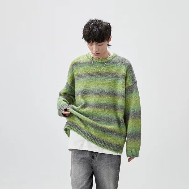 Men's Loose Fit Knitted Sweaters, Wool Sweaters for Men2
