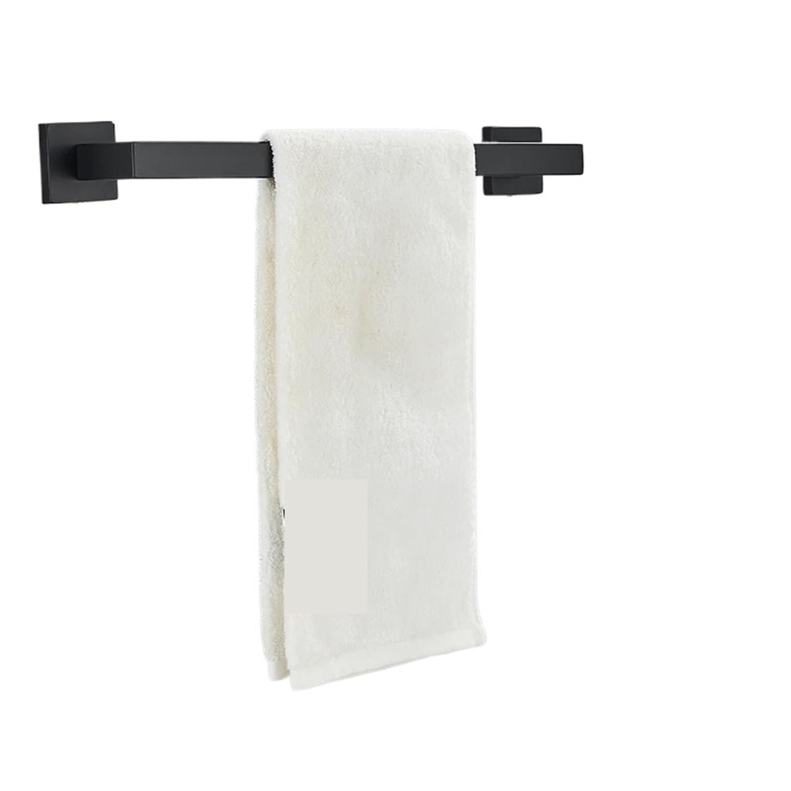 Bathroom Hardware Black Robe Hook Towel Rail Bar Rack Shelf Hanger Tissue Toilet Roll Paper Holder Wall Accessories For DIY Tools(Black A)
