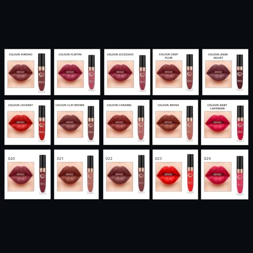 Image of Fashion Colour Kissproof Lip Glaze Lipstick | Up to 12 Hours Stay | Velvet Texture | Non-Transfer Waterproof | Highly Pigmented | For Women | 7g (Flirtini)