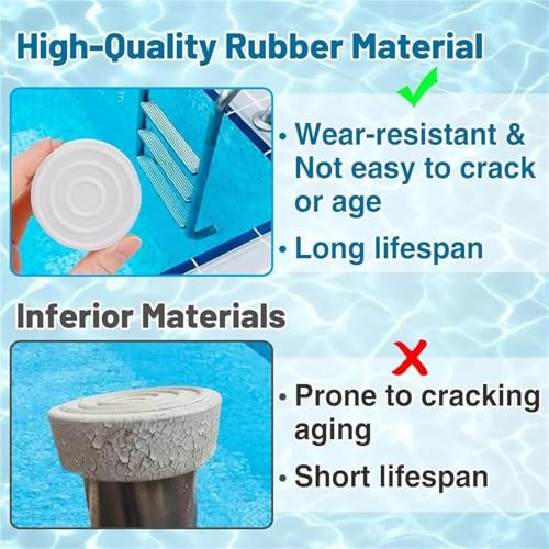 Tapones de goma para escalera de piscina 4 unidades miniatura 4