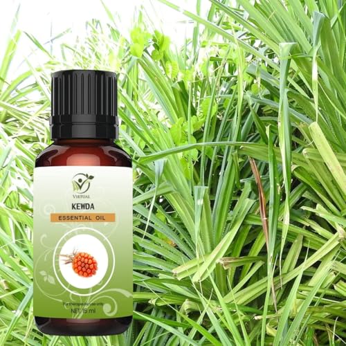 Image of VIRTUAL Kewda Essential Oil 15ml | 100% Pure & Natural Undiluted Oil | Aromatherapy Diffuser Oil for Hair Growth & Skin Care | Improves Hair Thickness & Density | Long Lasting Fragrance Oil