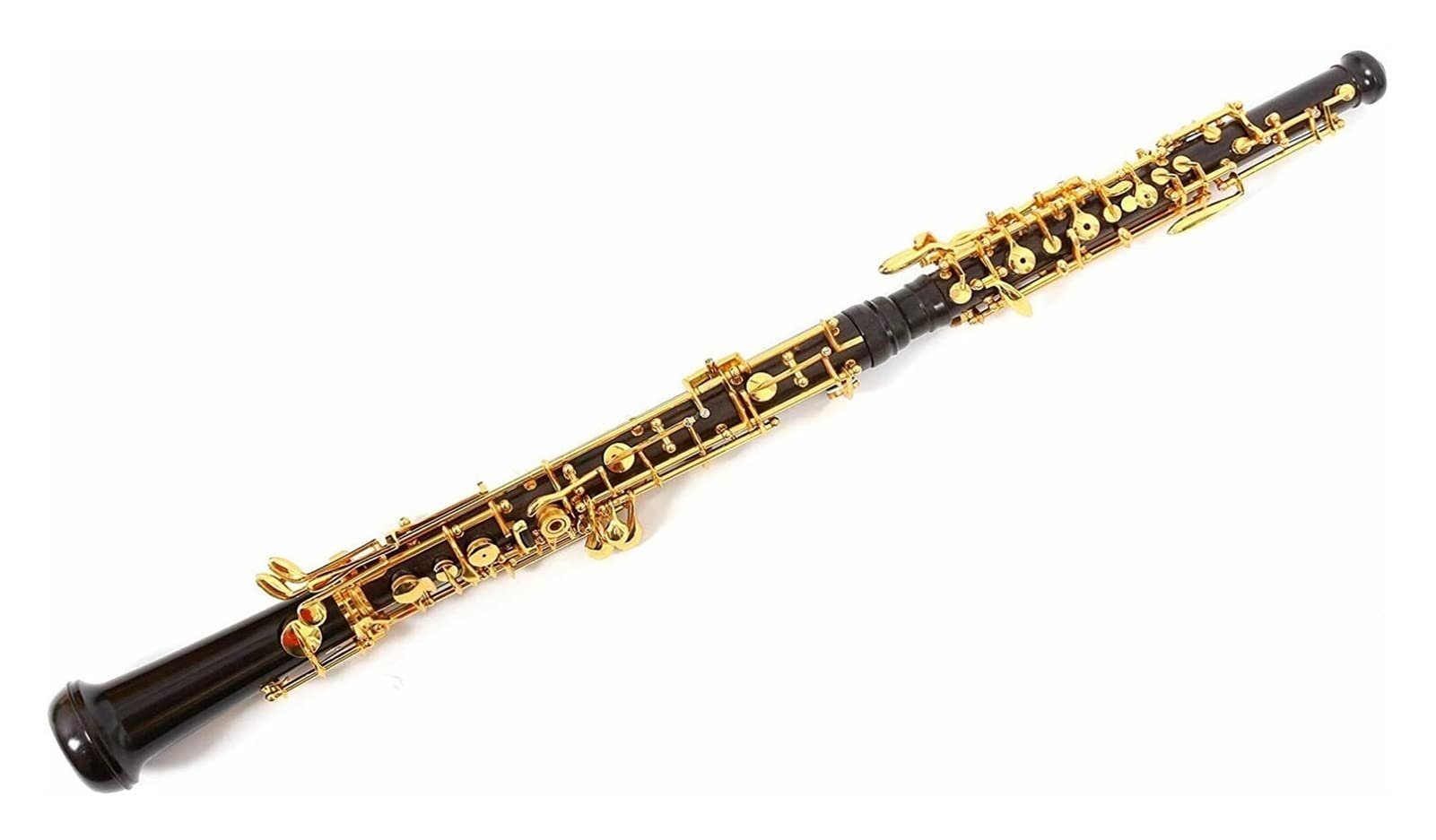 Strumento Oboe Tasto Oboe C Professionale Chiave A Sinistra F Resonanza in Legno Semiautomatico in Legno di Ebano Principiante di Oboe