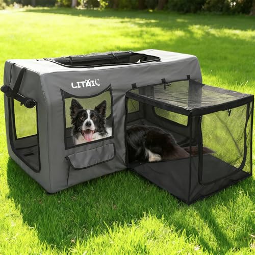 Collapsible 39-Inch Portable Dog Travel Crate
