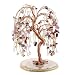 Jovivi Natural 7 Chakra Healing Crystals Quartz Tree Tumbled Gemstone Stones Money Tree, Geode Agate Slices Base Feng Shui Ornaments Home Decoration for Wealth and Luck 5.5"-6.3"