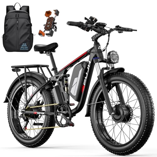 Image of 6000W 50MPH Dual Motor E-Bike Up to 100Mi 60V 26 inch Fat Tire for Adults PU366