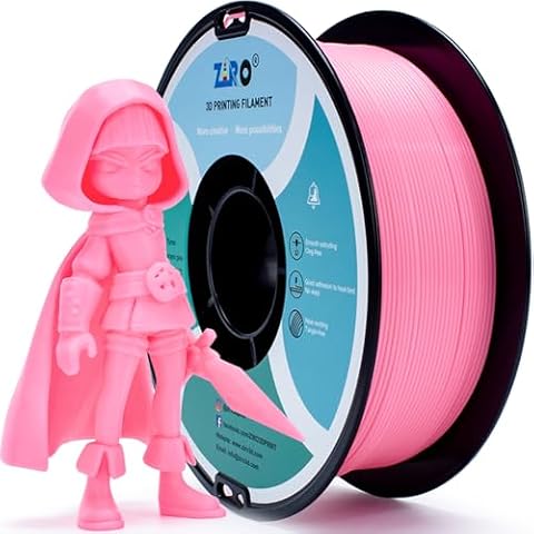 ZIRO PLA Filament 1.75mm, 3D Printer Filament PLA Fluorescence Series 1.75 1kg (2.2lbs), Dimensional Accuracy +/- 0.03mm, Fluo Pink