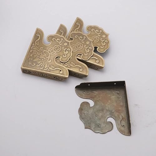 Miniatura 4 de Box - Protector de esquina de metal, 4 unidades, protector de esquina decorativo de metal, protector de seguridad para gabinete, parachoques de