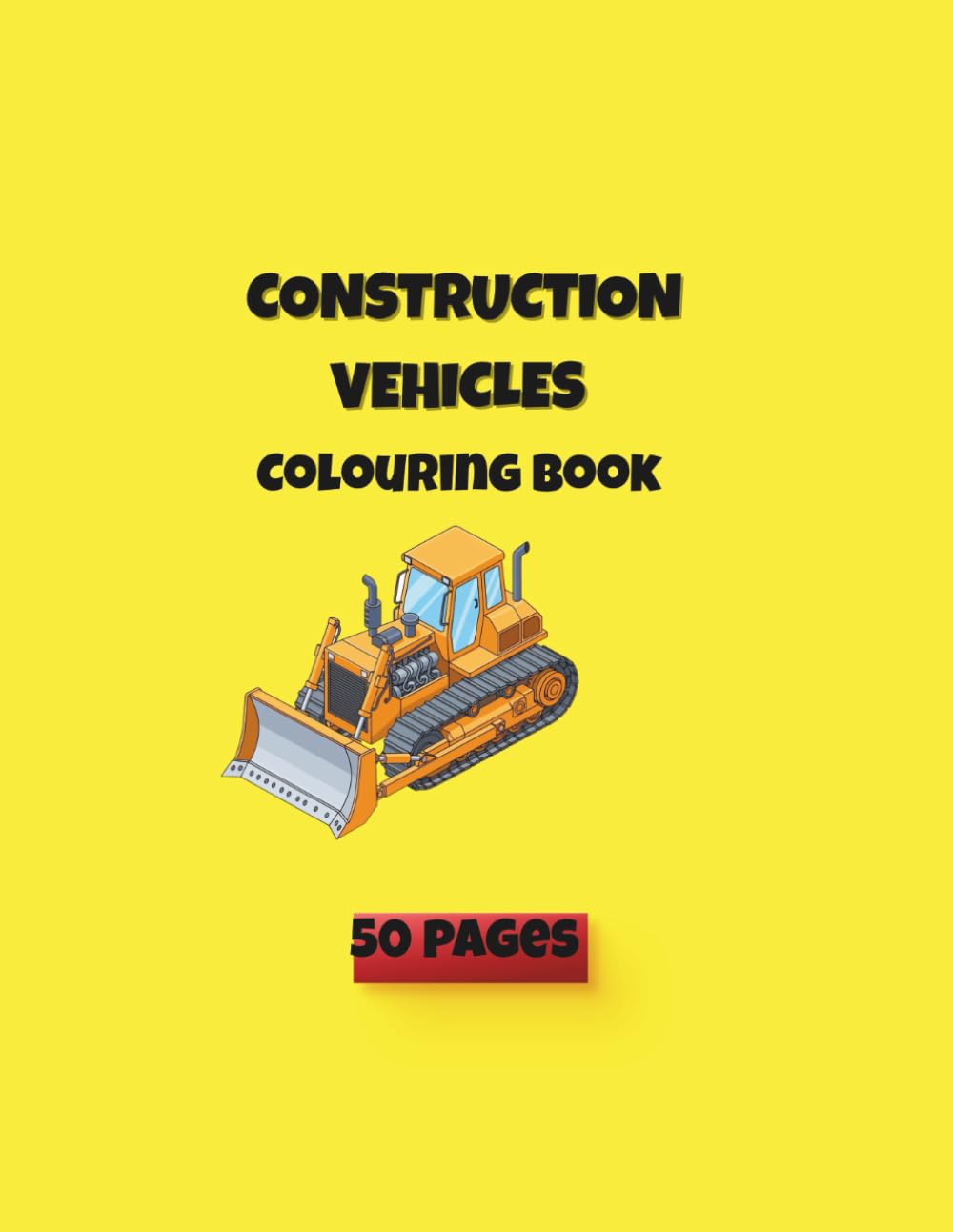 Construction vehicles: Colouring book