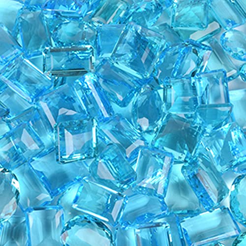 GEMHUB Swiss Blue Topaz Mix Shape 500.00 Carat Lot of 6 Pcs, Swiss Blue Topaz Loose Gemstones Lot for Jewelry Making For Women And Men