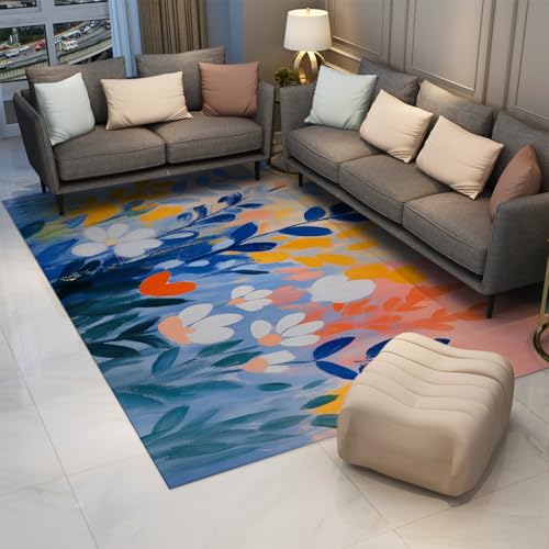 Tapis abstraits en feuilles de plantes au design artistique