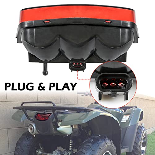Conjunto de luz traseira de LED vermelho ATV para Honda TRX 420 500, luz traseira de freio SAUTVS pa