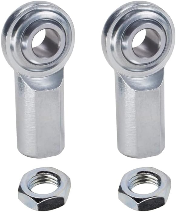 Rod End 2pcs 1/4 x 1/4-28 ECF4 Female Economy Right Hand Rod End Bearing with Jam Nuts Included Heim Joint Rod End Direct