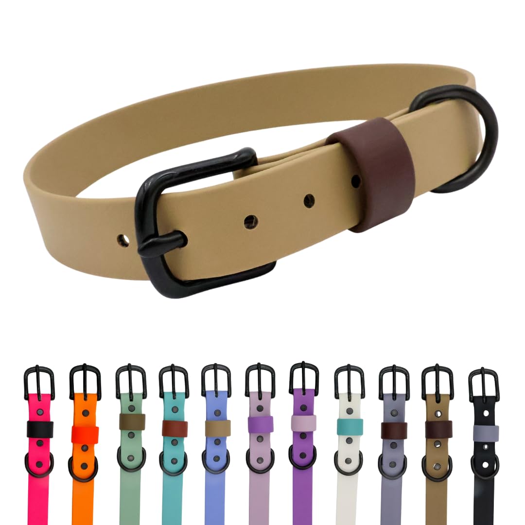 Collier pour chien imperméable résistant odeurs sable taille L