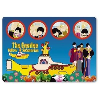 The Beatles Yellow Submarine Mouse Pad (Official Licensed Product) by R.O.Trade - Les Beatles, Paul McCartney, John Lennon, RIngo Starr, George Harrison