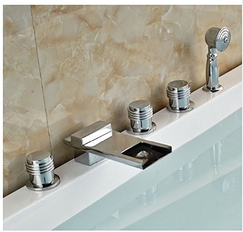 Baignoire 5 pcs ensemble de douche laiton chromé Gowe pour une installation complète de salle de bain
