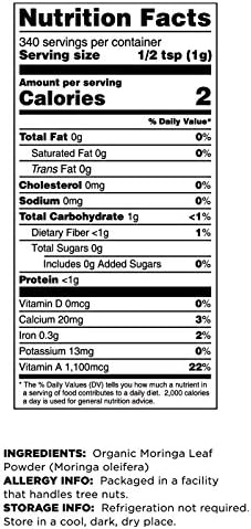 Miniatura 4 de Polvo de hoja de moringa orgánica Terrasoul de Superfoods