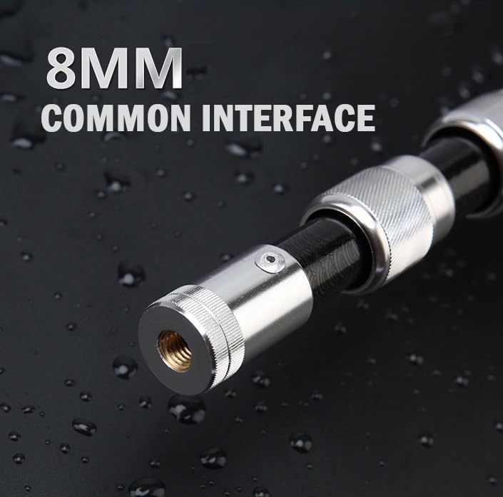 Barra telescópica de 3 a 10,2 m, barra extensible duradera, palo telescópico multiusos con agujero universal de 8 mm, ideal para actividades al aire libre y uso doméstico