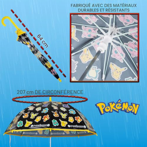 Pokémon Parapluie Enfant Garcon Parapluie Cloche Accessoire Officiel Idée Cadeau Pikachu Garcon Fille – vue 6